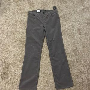 NWT Ralph Lauren corduroy straight fit jeans with flare legs - gray granite
